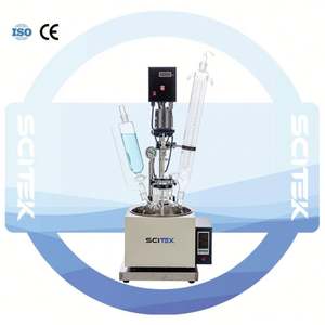 SCITEK 10L Reactor de vidrio de una sola capa para condensación Extracción y separación de reacción de agitación al vacío-OEM personalizable - Product Image 2