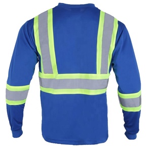 Lange Mouw Reflecterend Veiligheidsshirt Bouwwerk Shirts Koningsblauw Hi Vis Safety Shirt - Product Image 2