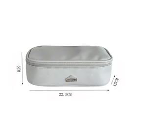 Nouvelle trousse de maquillage minimaliste de grande capacité, couleur unie, sac de voyage haut de gamme, trousse de maquillage classifiée - Product Image 3
