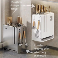 Organisateur de couverts mural en acier inoxydable finition laquée support de service pour baguettes couteaux couteaux étendoir pour couverts