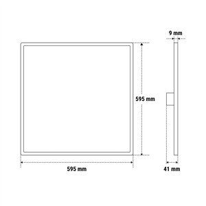 Pannello LED Beghelli UGR19 66 Cm di Profondità 62 Cm di Altezza Illuminazione Commerciale - Product Image 2