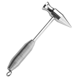 Martillo de seguridad de acero inoxidable con mango de resorte, rompeventanas a prueba de golpes para escape de emergencia en coche, para romper vidrio y hielo - Product Image 1