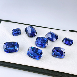 TELULA Lab Grown <strong>Diamond</strong> Cushion Cut Shape <strong>Loose</strong> Royal Blue Gemstone Lab Created Blue Sapphire - Product Image 1