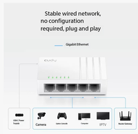 Expansor de Puertos Ethernet de 5 Puertos, Plug and Play, Divisor de Router, Concentrador de Red
