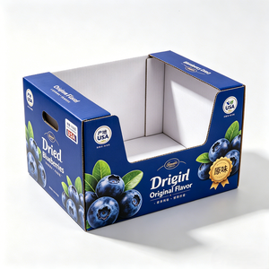 Boîte de présentation en papier kraft ondulé pliable, écologique, réutilisable, prête à l'emploi en magasin, emballage <span class=keywords><strong>SRT</strong></span> - Product Image 2
