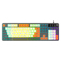 Nouveauté Clavier de jeu rétroéclairé 104 touches USB filaire Clavier de jeu pour ordinateur rétroéclairé Accepte le logo personnalisé