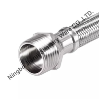 F 1/2 X M1/2 acier inoxydable 304 tuyau Flexible tressé avec Extension d'écrou mâle en laiton