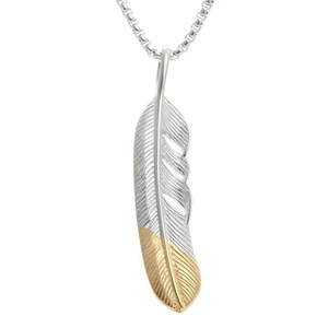 Feather Pendant <b>Titanium</b> Steel Silver Gold Tone Men Women Fashion Jewelry Summer 2021 Themed Pendants - Product Image 5