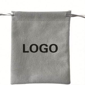 Customizable Logo Flannel Zipper Closure Custom Size Dust-Proof Jewelry Storage and Shopping Waist <b>Bag</b> - Product Image 1