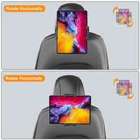 Support de tablette pour siège arrière de voiture ChuangJie, rotatif à 360 degrés, étanche, support flexible en cuir PU pour appuie-tête, support de téléphone et de tablette, iPad