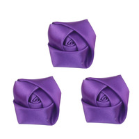 Buatan tangan 4cm 3D kain mawar bunga buatan aksesoris DIY untuk pernikahan pengantin pakaian topi sepatu kasual hiasan kepala