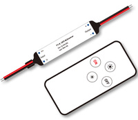 Kit de Contrôleur LED IR Mini à Tension Constante 1 Canal 12-24VDC Skydance F1-S pour Bande LED Dimmable
