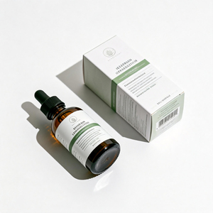 Botellas de Vidrio <span class=keywords><strong>Boston</strong></span> Vacías Esmeriladas Blancas con Gotero para Cosméticos, Esencias, Perfumes y Aceites, con Patrón Impreso, 15ml 30ml, Muestra Gratis - Product Image 2