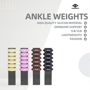 أوزان للمعصم والكاحل مستطيلة الشكل عالية الجودة قابلة للتعديل بخطاف وحلقة إغلاق، صديقة للبيئة، للجنسين، من السيليكون والفولاذ، بحد أدنى منخفض للطلب وتصنيع حسب الطلب - Product Image 1