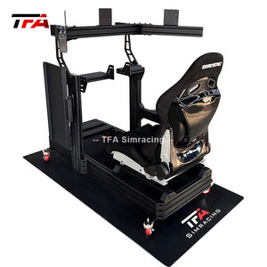 Simulateur profil aluminium volant personnalisé Cockpit simulateur de jeu de conduite superbe Cockpit avec vraie chaise course - Product Image 4