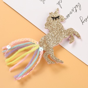 B.PHNE alla moda Cartoon forcine <span class=keywords><strong>accessori</strong></span> per capelli per bambini simpatici Glitter animali <span class=keywords><strong>unicorno</strong></span> per capelli per bambini - Product Image 3