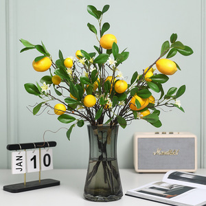 Ramilletes de Limón Artificiales Ruilisi, 8 Cabezas, Flores de Seda y Plástico, Decoración Ecológica para el Hogar, Sala de Estar y Entrada - Product Image 2