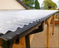 2.8mm 3mm 1045mm clair Pergola couverture feuille ondulée prismatique ruche Polycarbonate haute impact feuille de toiture