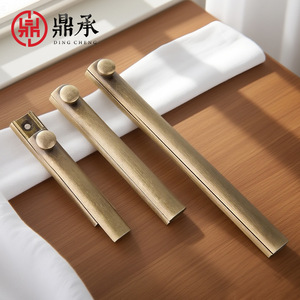 กลอนประตูทองเหลืองสไตล์จีน ดิงเฉิง หลายขนาด ล็อคประตูไม้แบบโบราณ - Product Image 2