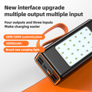 22.5 Wát sạc nhanh điện thoại di động ngân hàng điện ngoài trời <span class=keywords><strong>Hight</strong></span> Công suất 30000mAh Powerbank với cắm trại dẫn ánh sáng - Product Image 6