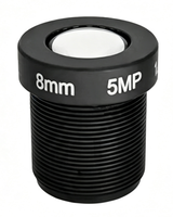 Objectif IR haute définition 5MP avec interface M12, objectif grand angle 8 mm 1/2,7 pouce pour caméra IP de sécurité