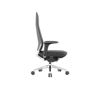 Silla Ejecutiva de Cuero Ajustable de Diseño Moderno de Fábrica con Cuero Genuino de Primera Calidad y Reposabrazos Ajustables Cómodos - Product Image 4