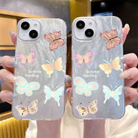 Coques de téléphone portable de luxe à motif papillons scintillants en promotion pour iPhone 17 Air 16 15 Plus Pro Max 14 13 12 11 – Housse antichoc