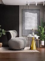 Fauteuil pivotant moderne pour salon, luxe léger, créatif, minimaliste, pour la réception, la négociation, pour balcon