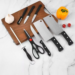 Juego de 8 Cuchillos de Cocina de Acero Inoxidable con Mango de Plástico, Aptos para Lavavajillas, Ecológicos, en Empaque Individual, Cortadores de Frutas y Melón - Product Image 5