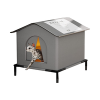 Tente surélevée pour animaux de compagnie pour plusieurs chats toute l'année Abri pour chats sauvages