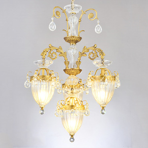 Lámpara Colgante de Cristal con Acabado Dorado, Base para Bombilla E26, 2700K Blanco Cálido, Pantalla de Acero Inoxidable, LED, Garantía de 5 Años - Product Image 5