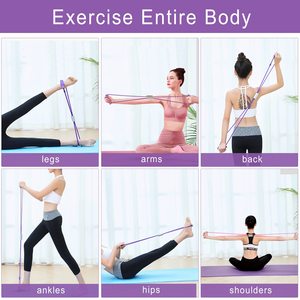 Figur 8 tali tegangan Expander dada tali tegangan Yoga Kebugaran Pilates sabuk resistensi sabuk tegangan kebugaran - Product Image 3