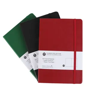 Journal agendas en cuir avec logo planificateur A5 personnalisé de haute qualité à couverture rigide en cuir PU carnet d'écriture