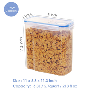 4L Large Capacity <b>Stackable</b> Airtight <b>Food</b> <b>Storage</b> <b>Containers</b> With Lids BPA Free for Kitchen Snacks Pasta - Product Image 3