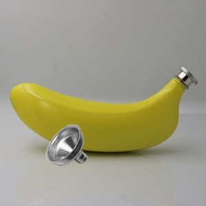 5 oz <strong>Banana</strong> Shaped Stainless Steel Flask with Funnel Hidden Whiskey Bottle Alcohol Pot for Men - Product Image 2