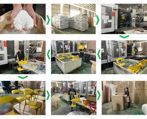 Sillas apilables de plástico para el hogar, muebles de comedor <span class=keywords><strong>baratos</strong></span>, color blanco, Pp, café, restaurante - Product Image 6