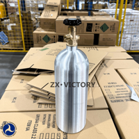 Réservoir de stockage de CO2 de qualité alimentaire ZX DOT 5lb 10lb 20lb, cylindre en aluminium sans soudure CGA580 pour boissons gazeuses, rechargeable, fourniture d'usine
