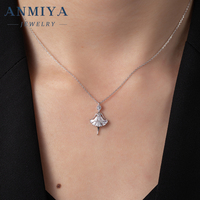 Cadena colgante de elfo hermoso de Plata de Ley 925, collar de Ángel de circón para niña pequeña para mujer, accesorios de joyería fina