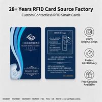 Carte-clé d'hôtel D103 imprimée en usine, carte de porte RFID PVC 13,56 MHz, impression de logo personnalisée pour système de serrure électronique, vente en gros