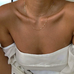 Collane Minimaliste con Catena Sottile Placcata <span class=keywords><strong>in</strong></span> Oro 18K, Collane con Catena a Maglia <span class=keywords><strong>in</strong></span> Acciaio Inossidabile Antiossidante - Product Image 5
