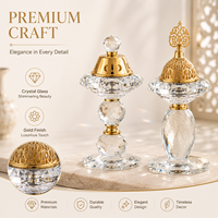 Brûleur à Bakhoor en Cristal Arabe, Porte-Encens Oud de Luxe, Décoration Islamique pour la Maison, Fournisseur en Gros, Brûleur à Encens Arabe