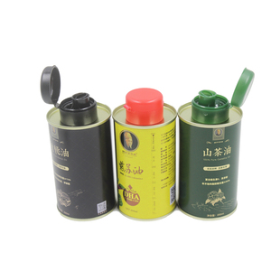 Lata Cuadrada Personalizada de Hojalata para Envasar Aceite Comestible de 0.25L con Tapa de Plástico para Alimentos Enlatados, Aceite de Oliva, Dulces y Galletas - Product Image 1