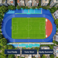 Matras Lintasan Atletik Karet Prefabrikasi Kompleks Olahraga Sesuai Standar EN 14877 Kualitas Ekspor untuk Kampus Filipina