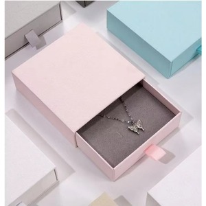 Solid Color Customizable Jewelry <b>Box</b> with Drawer for <b>Earrings</b> Rings Necklaces Bracelets 2mm Thick Paper Storage <b>Box</b> - Product Image 1