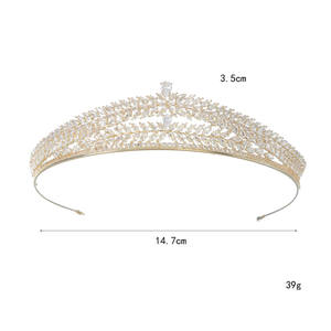 <span class=keywords><strong>Coronas</strong></span> <span class=keywords><strong>de</strong></span> Princesa <span class=keywords><strong>de</strong></span> Lujo ROMANTIC con Circonitas Cúbicas, Plateadas, Accesorios para el Cabello para Banquetes, Tiaras <span class=keywords><strong>de</strong></span> Novia para Bodas - Product Image 5