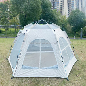 Tente de camping familiale hexagonale portable multi-personnes à ouverture rapide avec 2 portes et <span class=keywords><strong>4</strong></span> fenêtres - Product Image 1