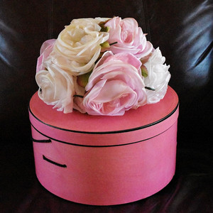 Convient pour le festival de mariage Eternal Rose Gift Box Set of Ten Round Plain Cylinder Paper Préservé Rose Bouquet Gift Packing - Product Image 2