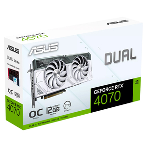 Tarjeta gráfica <span class=keywords><strong>ASUS</strong></span> Dual GeForce RTX <span class=keywords><strong>4070</strong></span> White OC Edition 12GB GDDR6X usada alimentada por DLSS3 con memoria de video de 12GB - Product Image 2