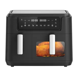 Multifunktion aler rauchfreier Ofen kocher Doppelt opf Digital Smart LED-Anzeige Dual Basket Air Fryer Dual Air Fryers
