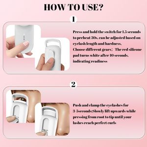 Electric Eyelash Curling Tool <b>Heated</b> Lash Curler Wide Angle Design Makeup Beauty Tool - Product Image 6